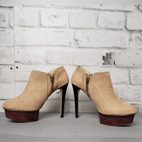 Zara Platform Booties Stiletto Heel Tan | Women’s 7.5 - Picture 14 of 14